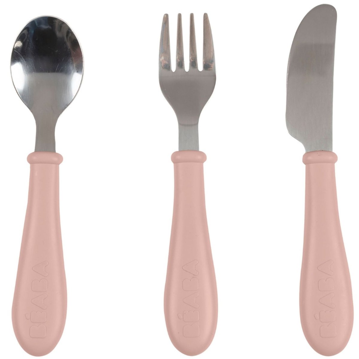 Set de 3 couverts en inox barbe à papa, BEABA