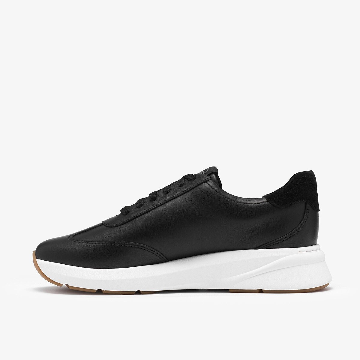 Scarpe da ginnastica in pelle con cerniera, CODE R RUN nero , CLARKS