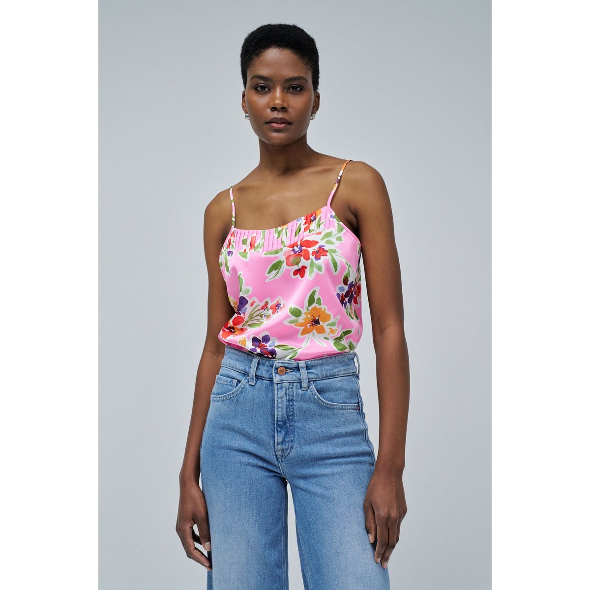 TOP AVEC MOTIF FLORAL rose, SALSA JEANS