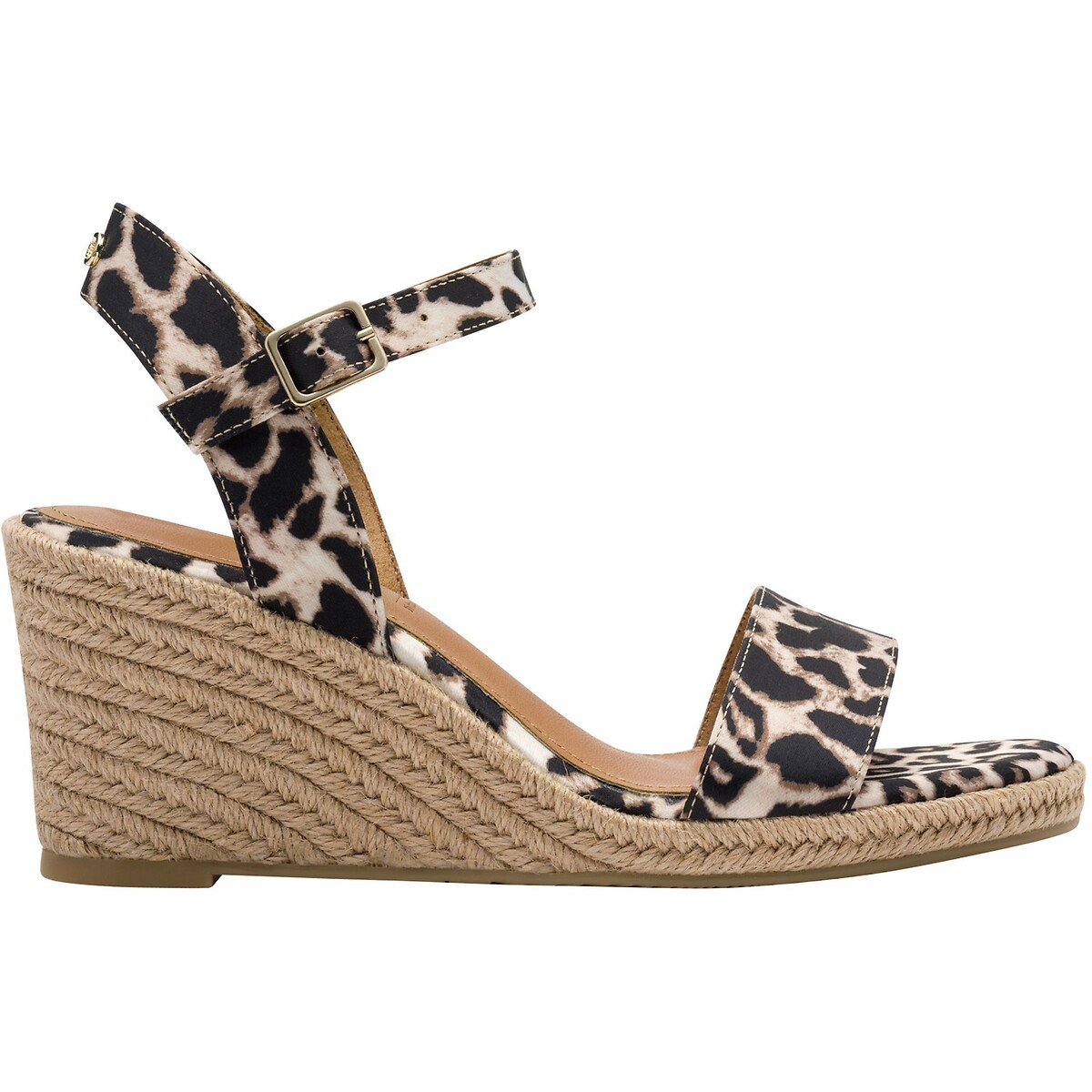 Espadrilles met sleehak luipaardprint, TAMARIS