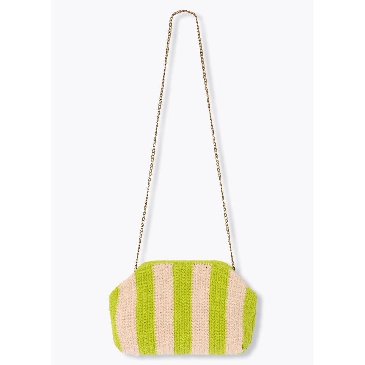 Sac/pochette en crochet jaune fluo, PROMOD