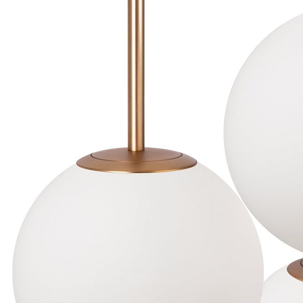 Suspension 3 globes en grappe ajustables DELTONA doré, PIER IMPORT