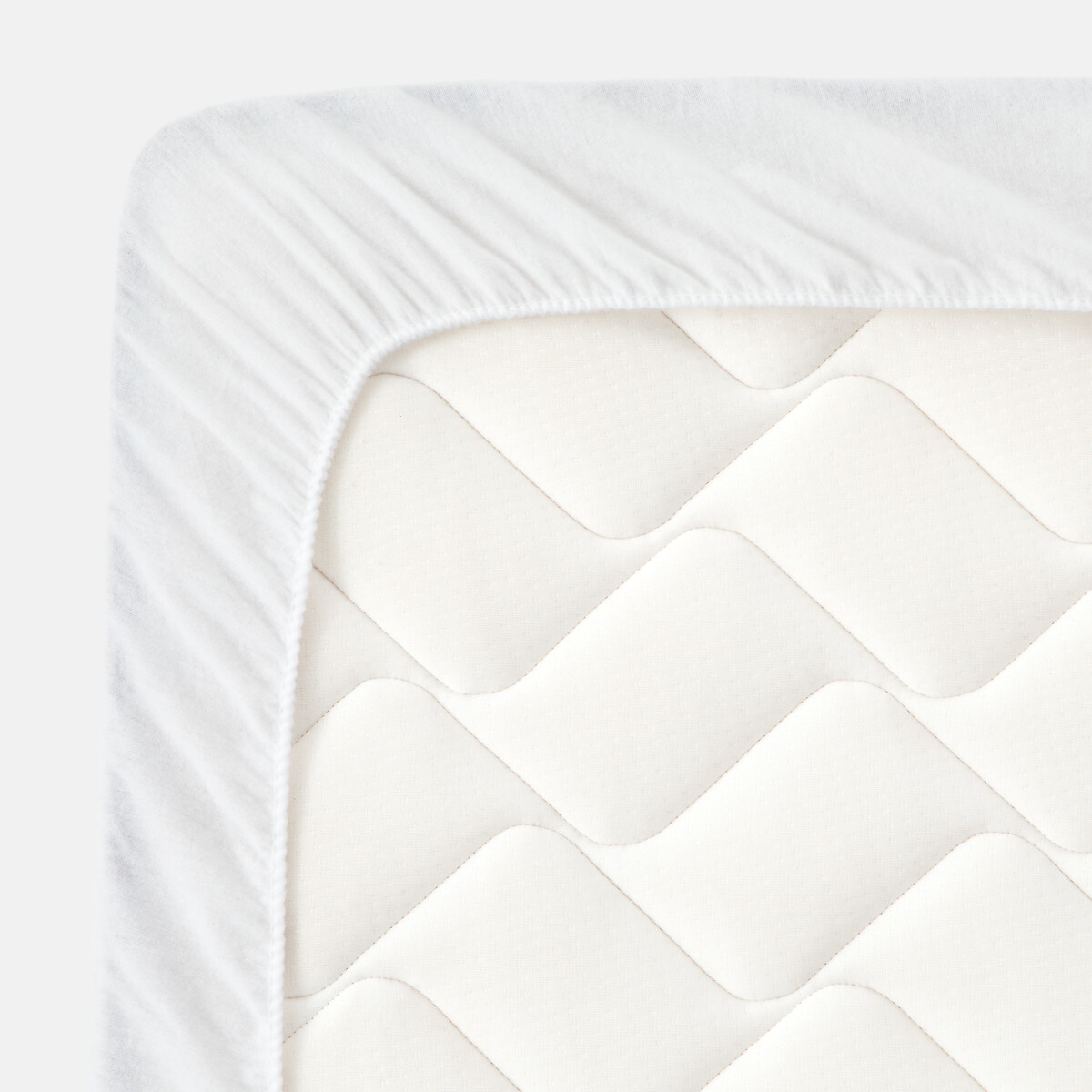 Protège-matelas, en molleton absorbant, hauteur maxi 30 cm blanc, LA REDOUTE INTERIEURS