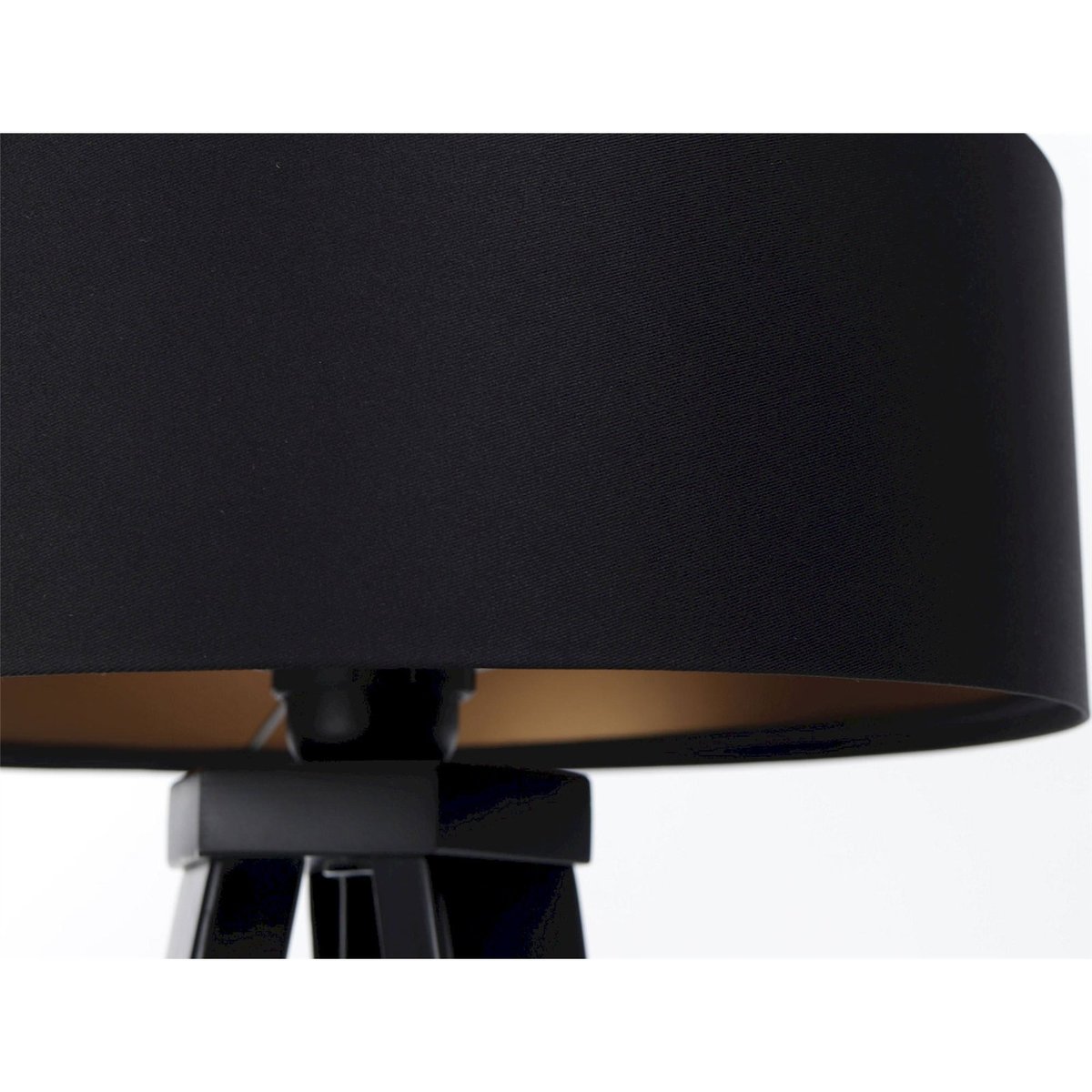 Lampe à poser ronde, DUO ELLEGANT noir satiné intérieur cuivre, BPS KONCEPT