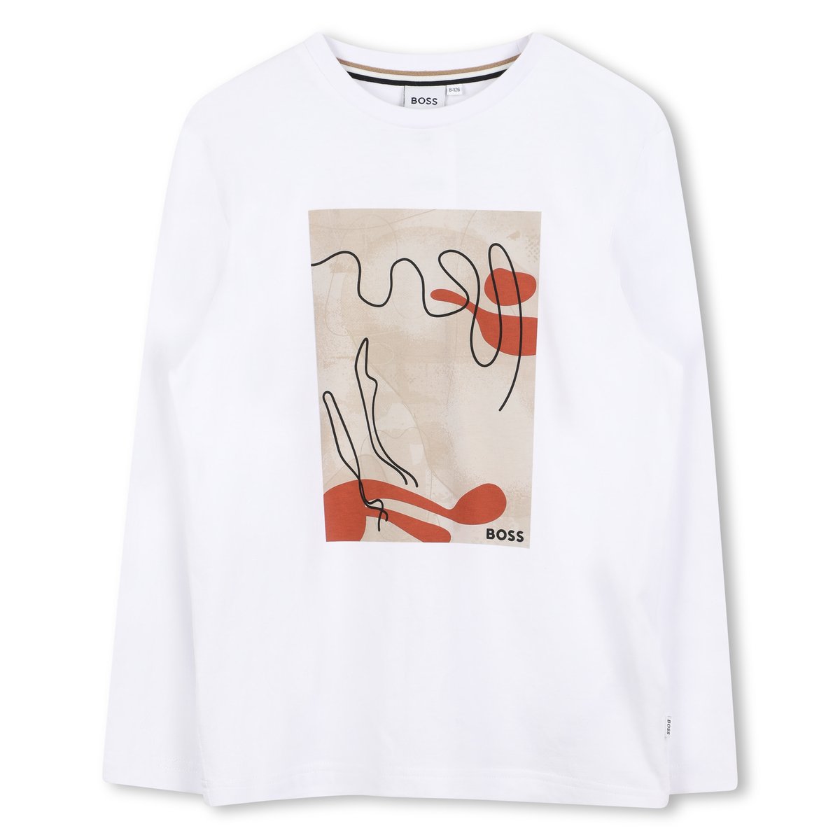 T-shirts à manches longues blanc blanc, BOSS KIDSWEAR