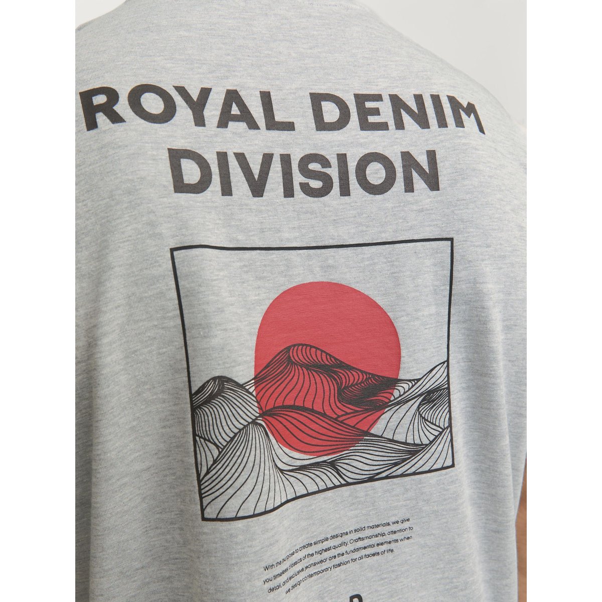 T-Shirt light grey melange 2, JACK & JONES