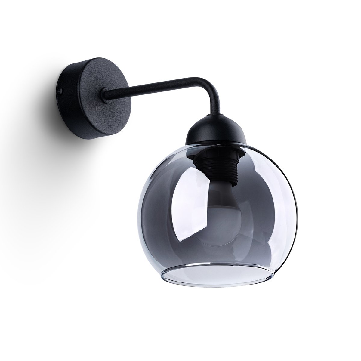 Applique Acier Noir E27 1 Alino noir, EDEN