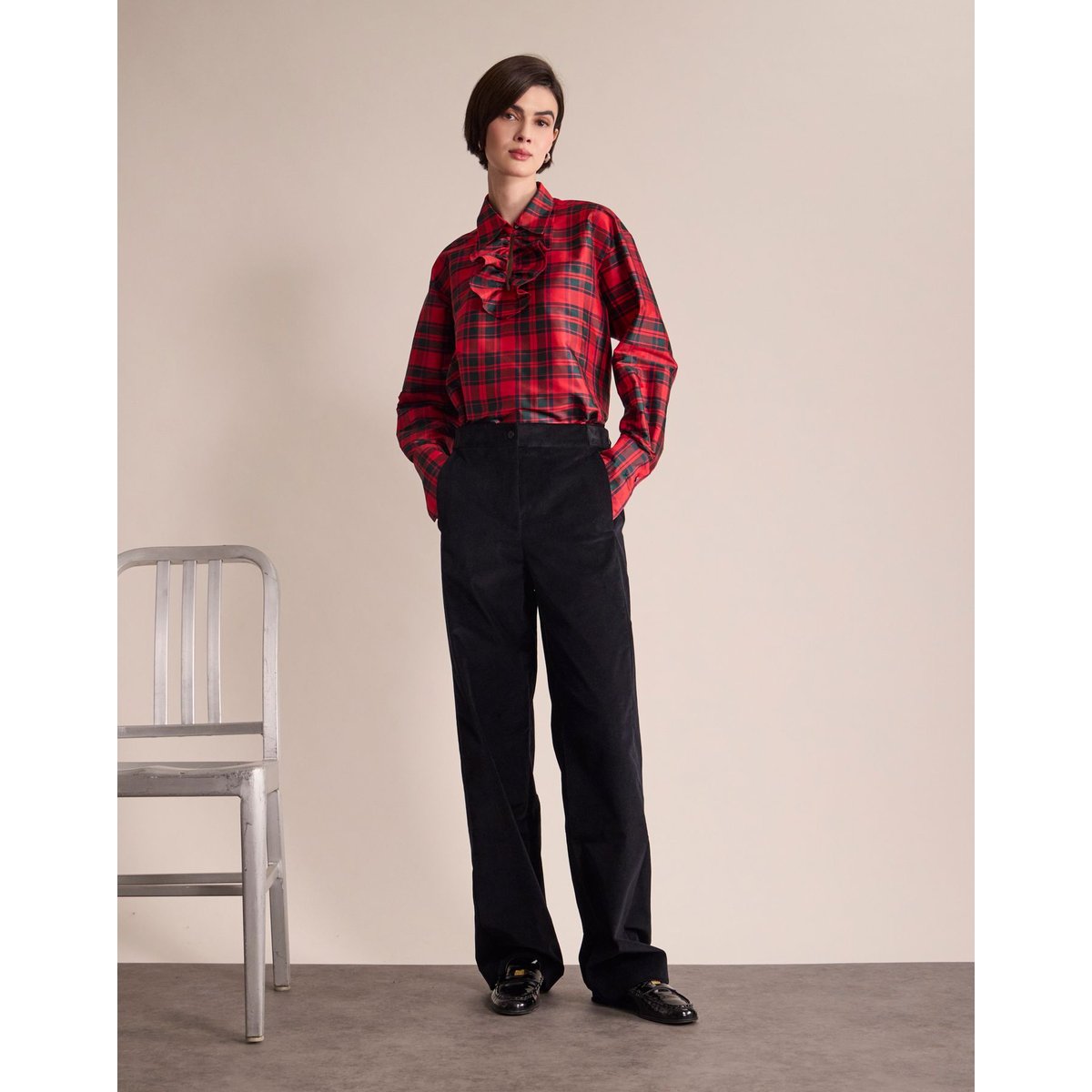Pantalon Philo bleu marine, INES DE LA FRESSANGE PARIS