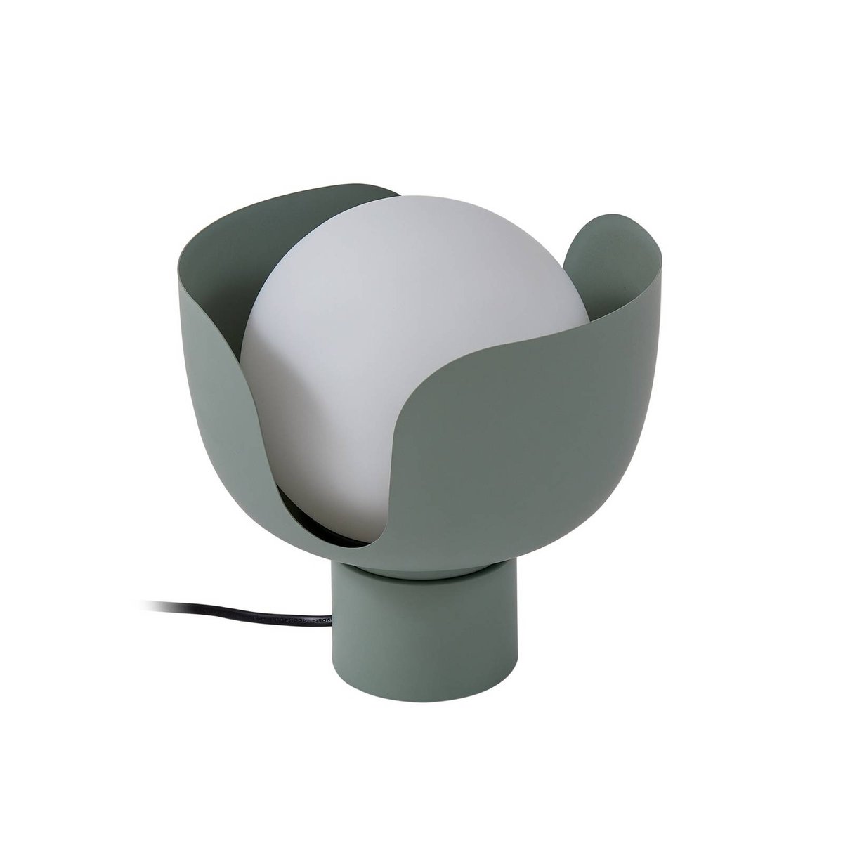 Lampe à poser en métal moderne, Fiora vert, blanc, LINDBY