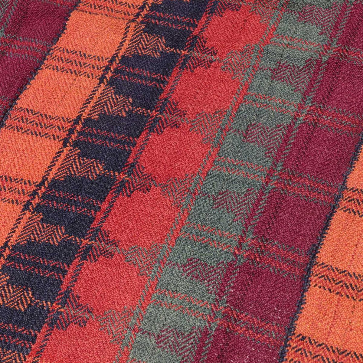 Authentique tapis d'Orient kilim fait main en laine ANTIK 4 rouge, orange, bleu, UN AMOUR DE TAPIS