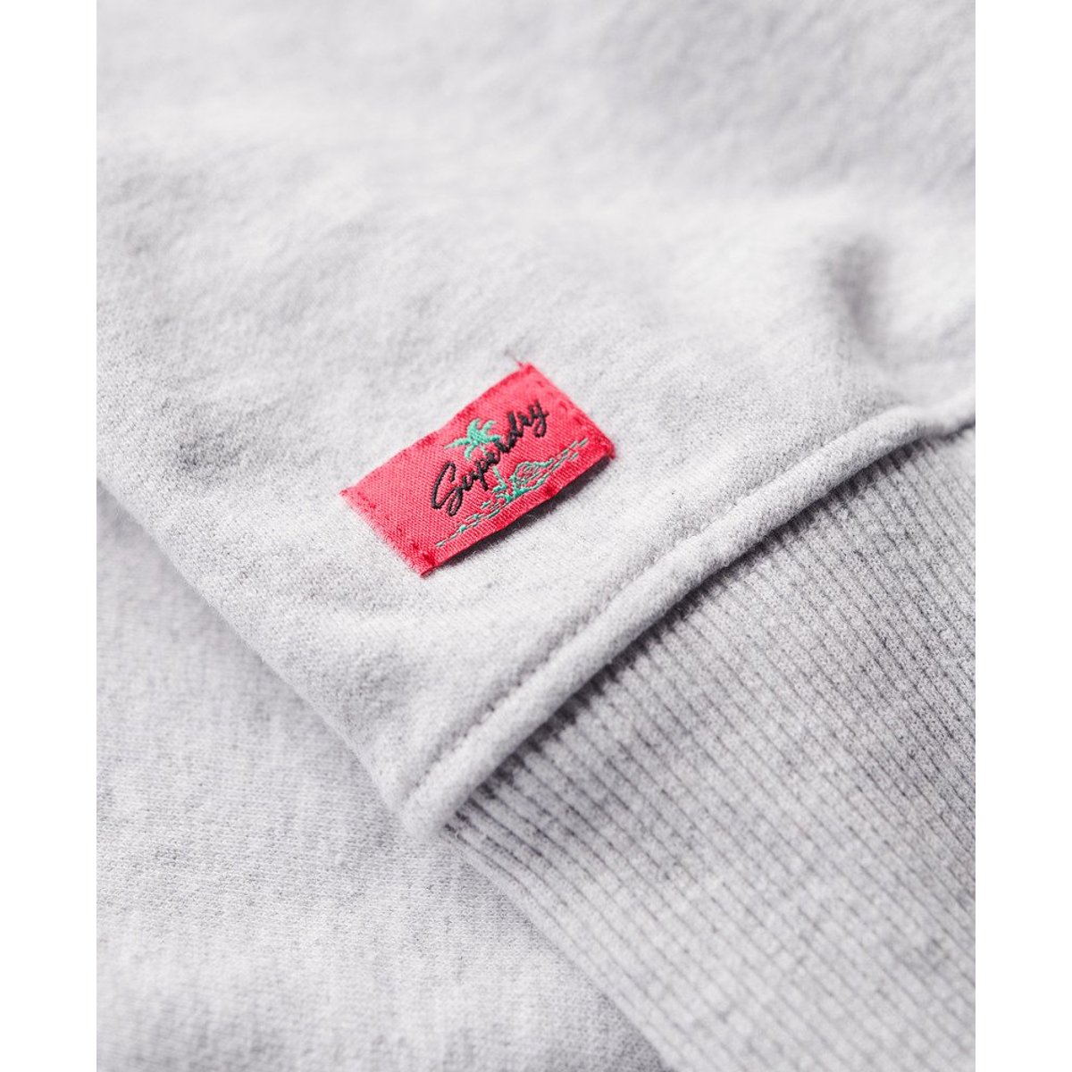 Sweat-shirt ample Travel Souvenir gris flocon chiné, SUPERDRY