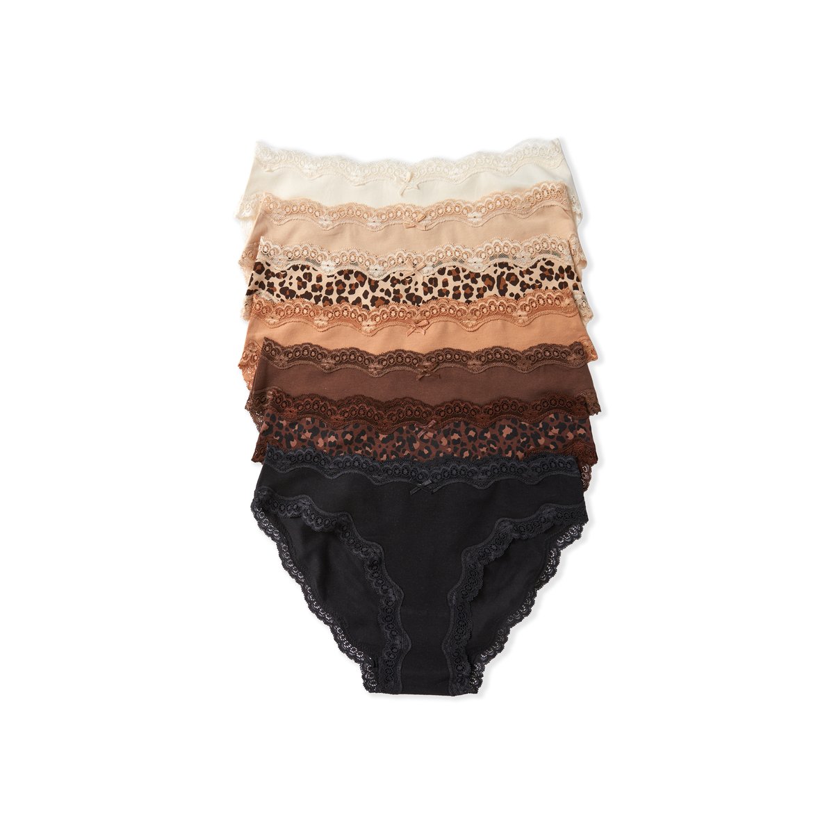 Lot de 7 culottes en coton JIMMA multicolore, ETAM