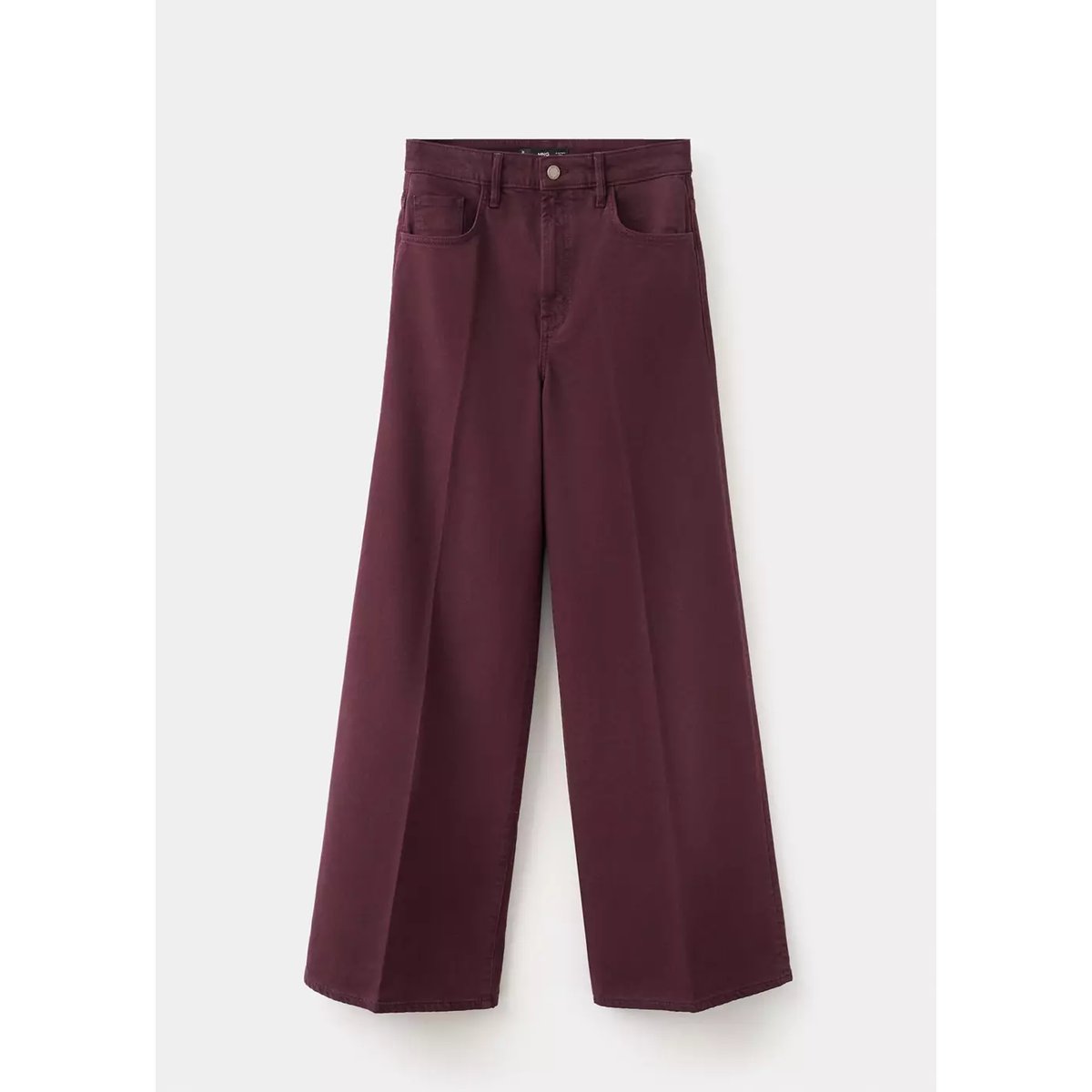 Jean large taille haute lie de vin, MANGO