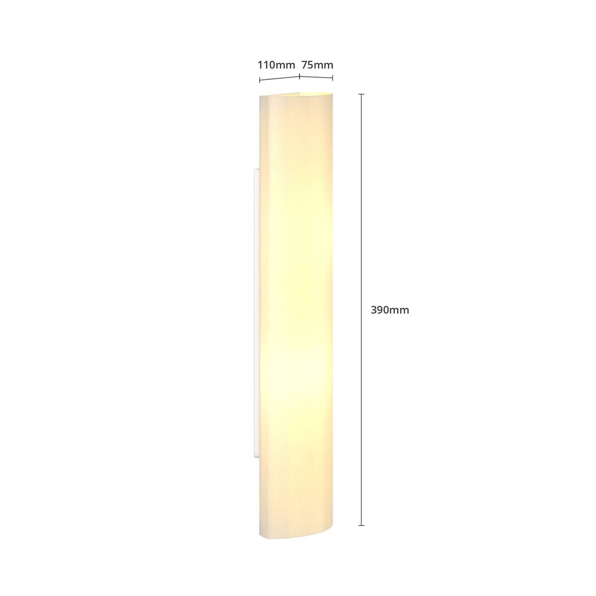 Applique en verre moderne, Ophelia blanc opale, blanc, LINDBY