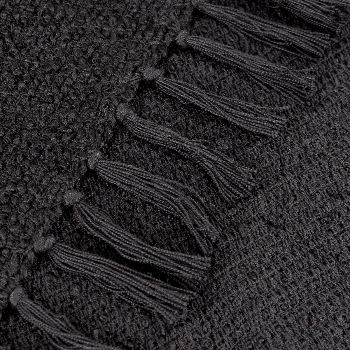 Candar Boucle Textured Throw black, YARD