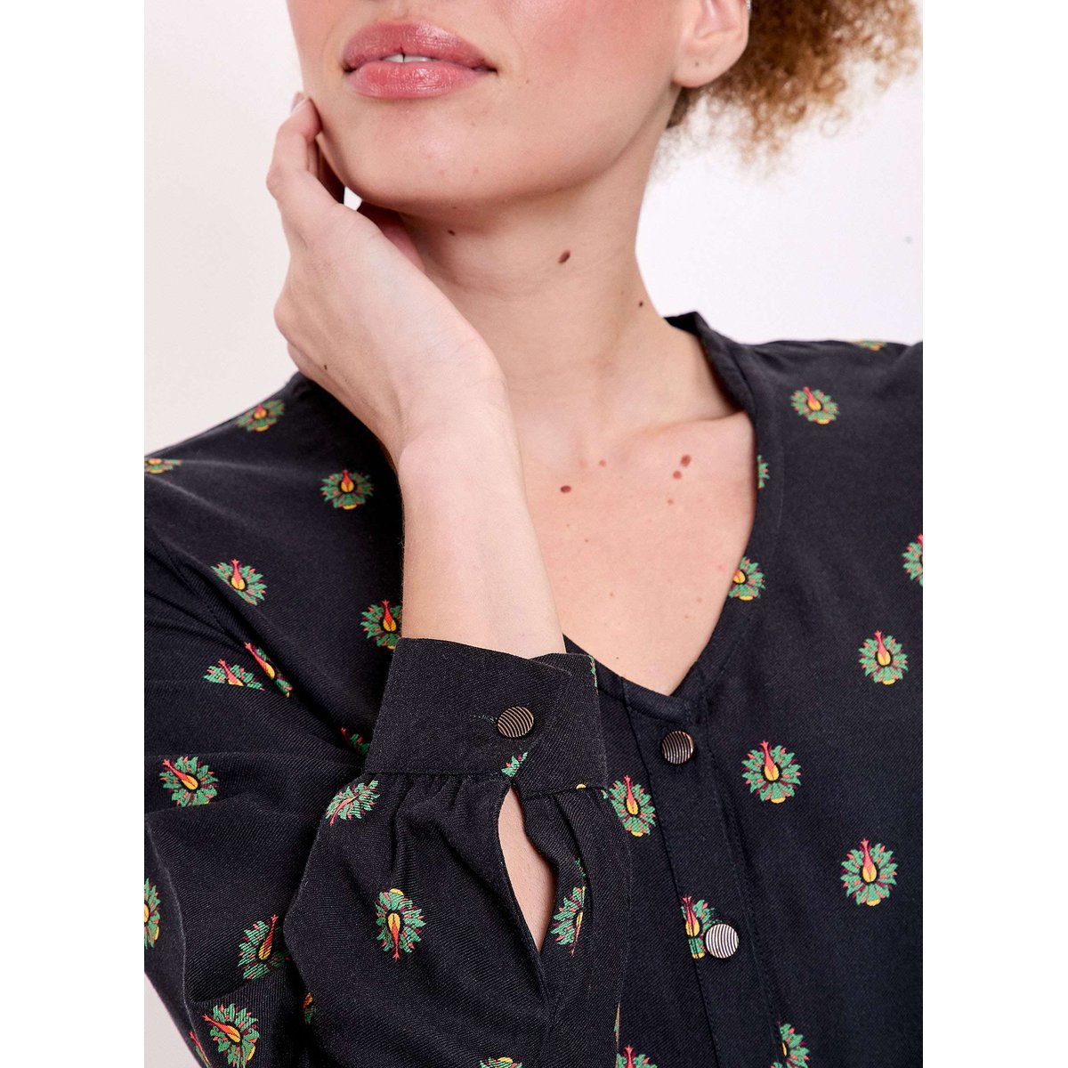 Robe empire fluide EUDOKO noir asha, LA FIANCÉE