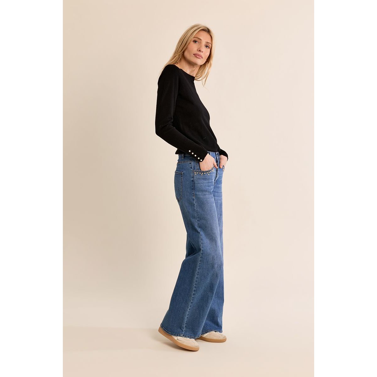 Top en maille fine noir, MOLLY BRACKEN