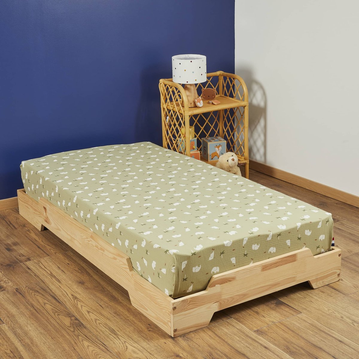 Drap housse double gaze ovale Simon pour bébé multicolore, LES MATELAS DE MORPHEE