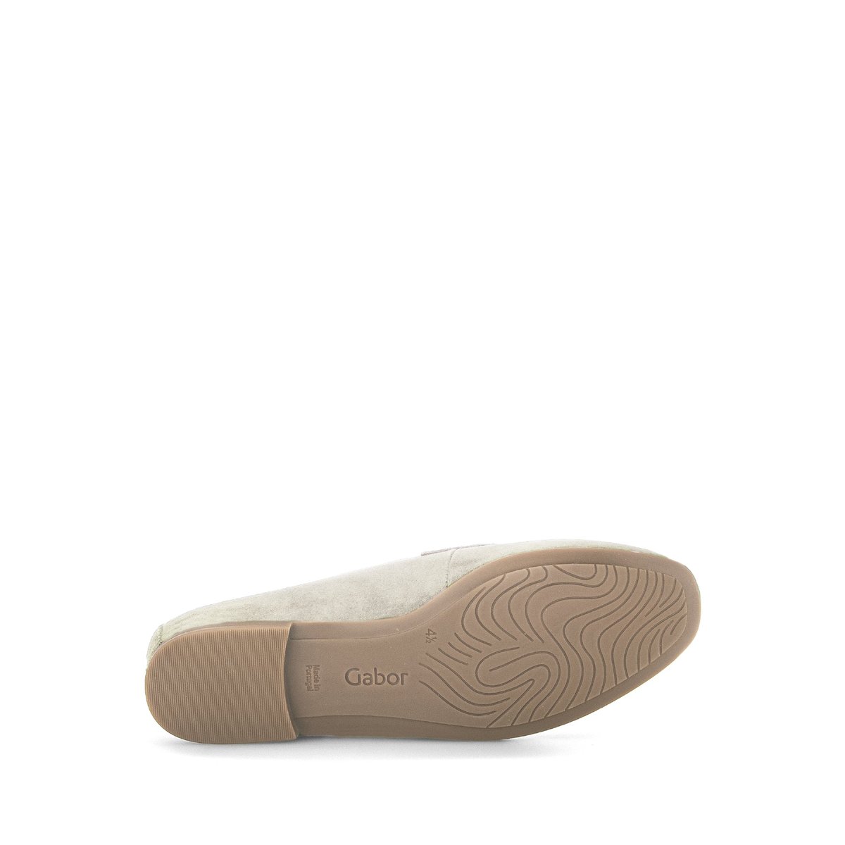Mocassins en  à talon compensé beige velours, GABOR