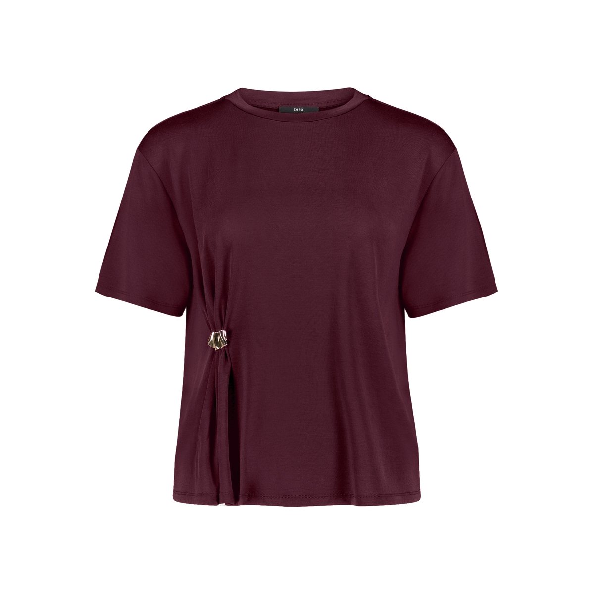 T-shirt à boucle dark aubergine, ZERO