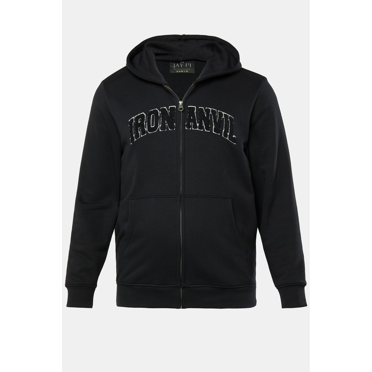 Veste à capuche Iron Anvil, en molleton noir, JP1880