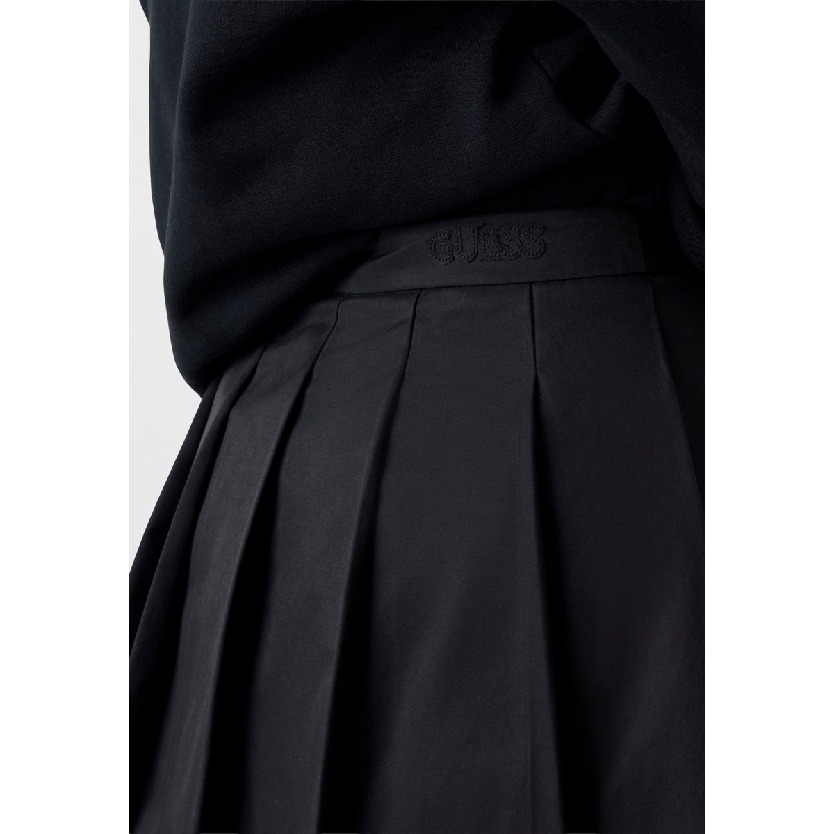 Mini-Jupe Plissée noir, GUESS