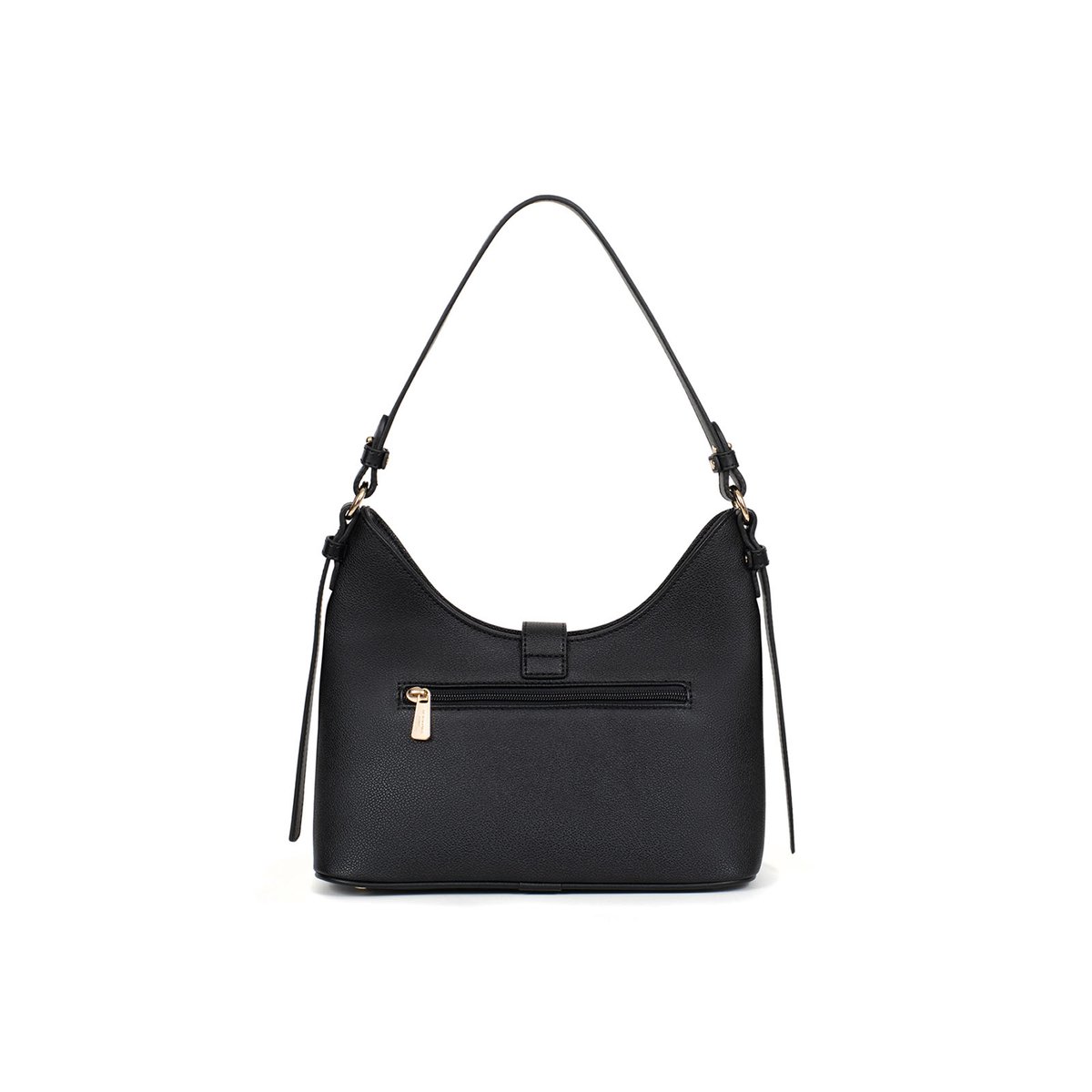 Sac porté épaule 1 anse MAÉ noir, HEXAGONA