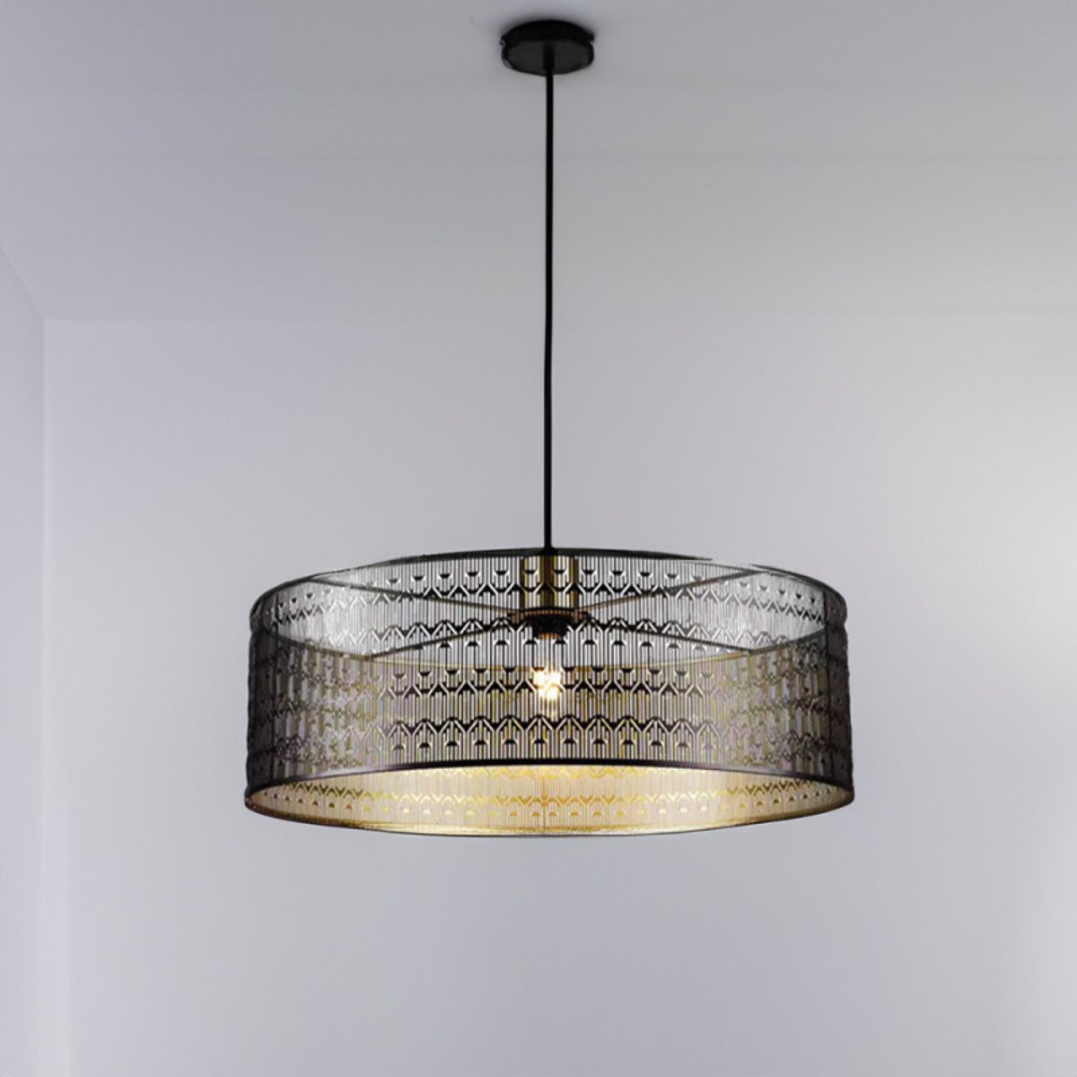 Grande suspension Diam. 70 Osman noir, MILLUMINE