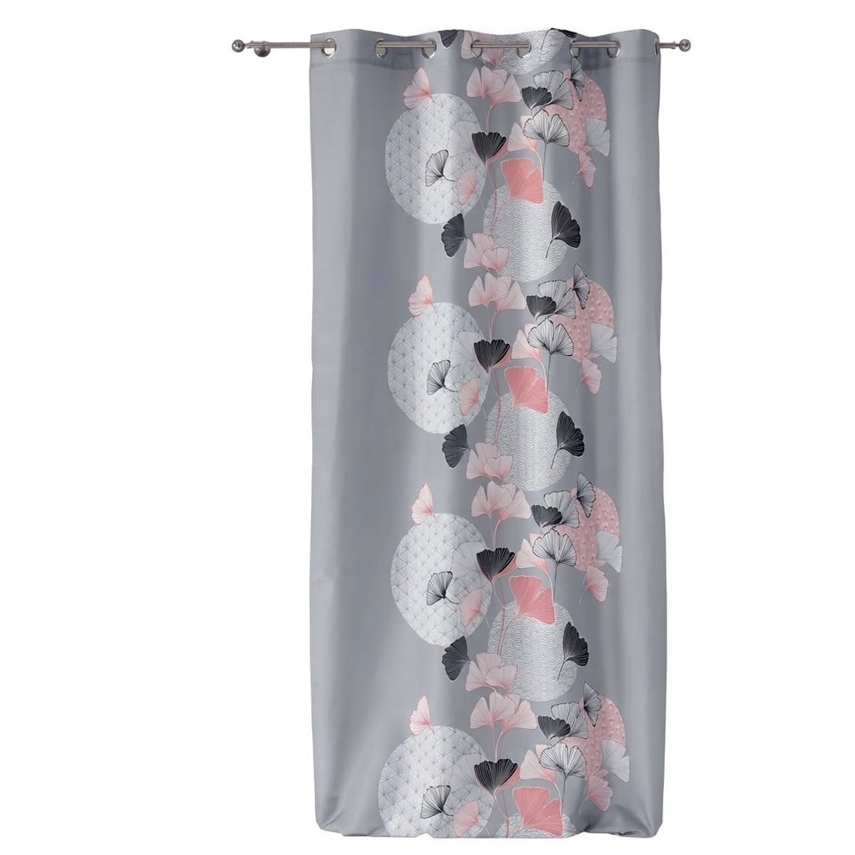 Rideau a oeillets Blush Eden gris, EDEN