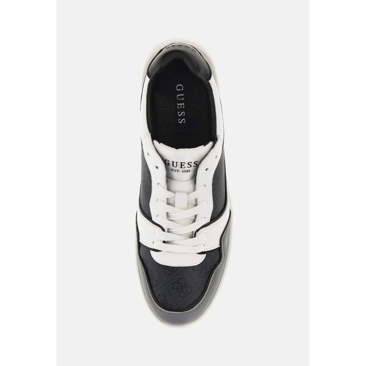 Sneakers Winno Cuir Mélangé noir, GUESS