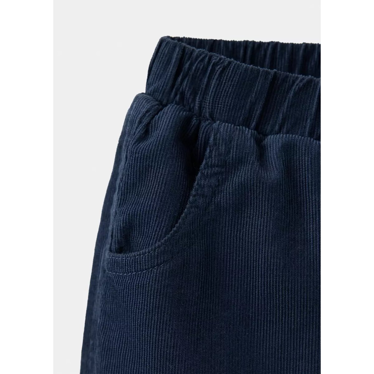 Pantalon velours côtelé à coutures bleu marine, MANGO BABY