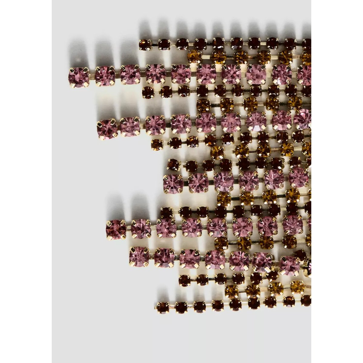 Boucles d'oreilles pendantes cristaux rose clair, MANGO