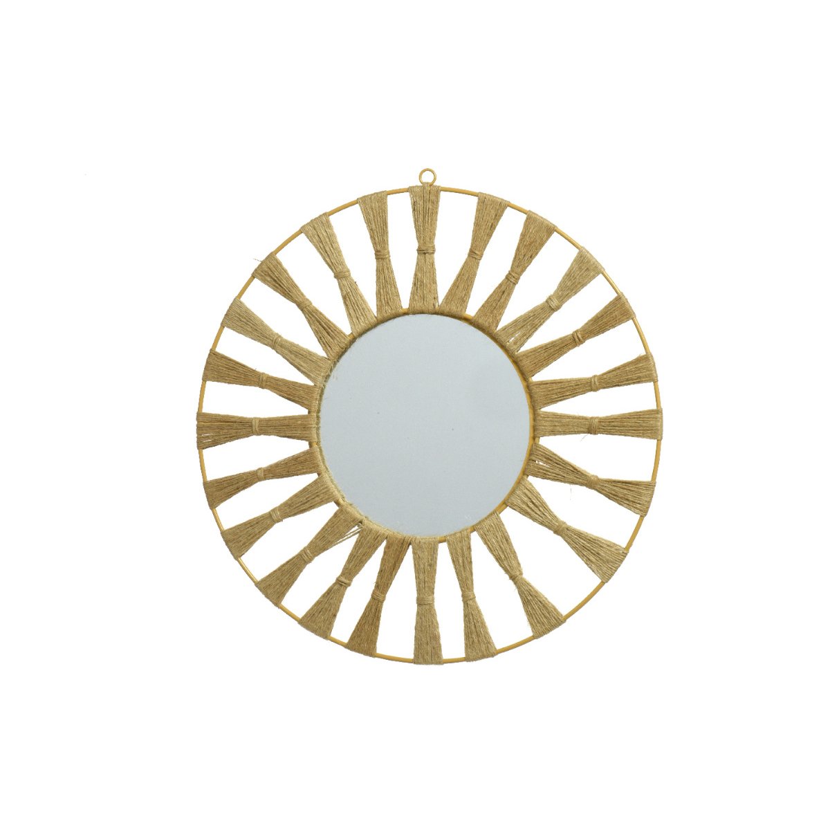 Miroir rond corde naturel, JARDIDECO