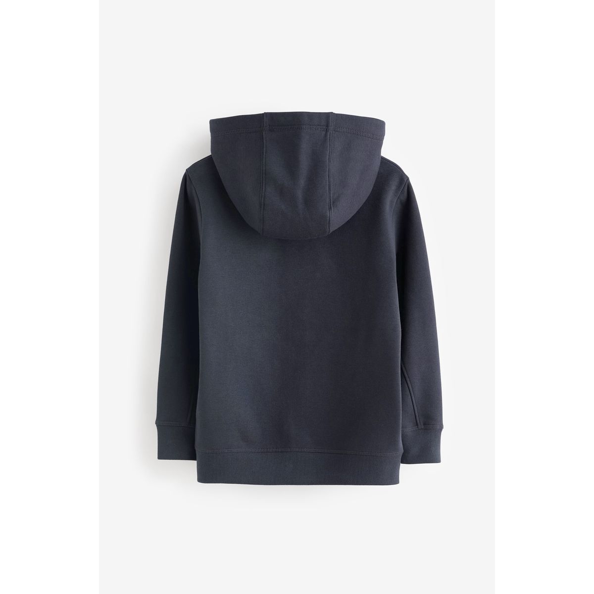 Sweat à capuche basique zippé manches longues bleu marine, NEXT