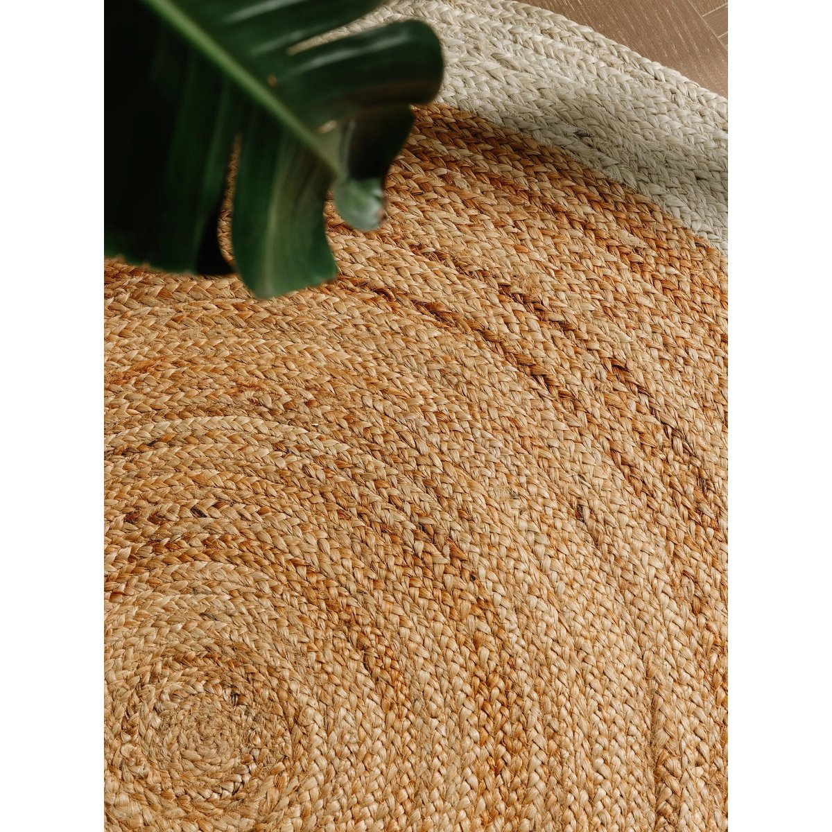 Tapis rond de jute tissé main JUTTA ivory, BENUTA 
