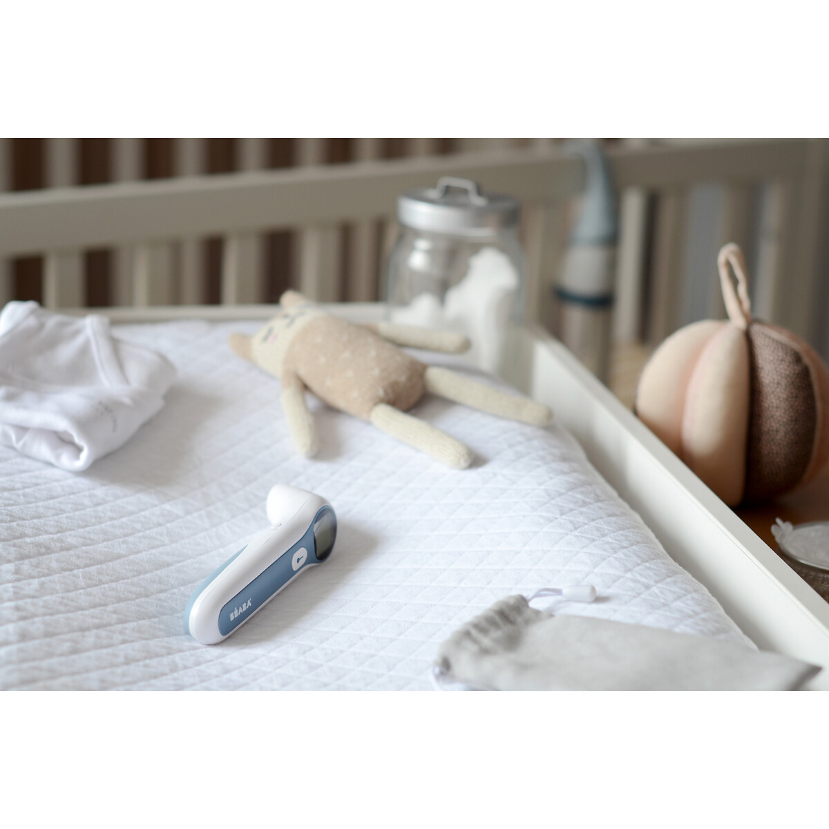Thermomètre infrarouge auriculaire et frontal blanc/bleu, BEABA