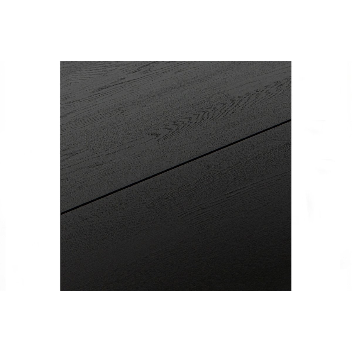 Table repas ronde en bois de chêne - RHONDA noir, WOOOD