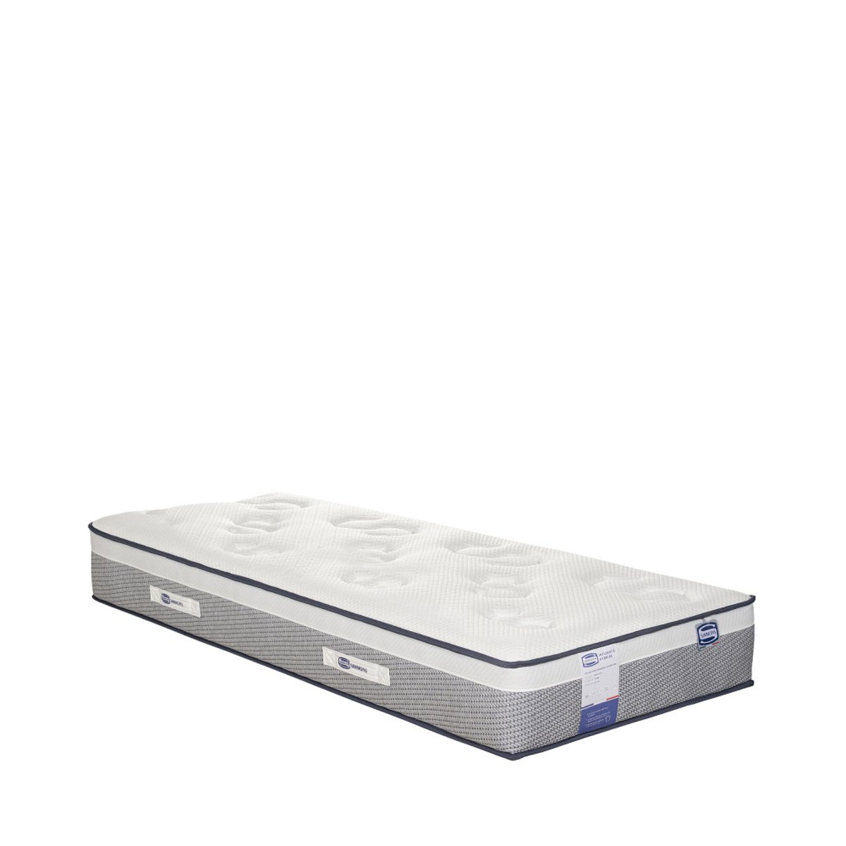 Matelas 100% ressorts et latex, accueil enveloppant- INFLUENCE-HYBRIDE couleur unique, SIMMONS