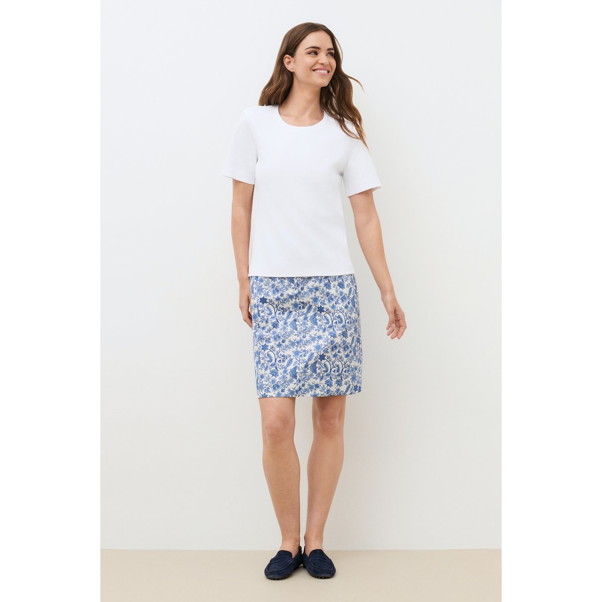 T-shirt droit col rond coton THUGO blanc, CAROLL