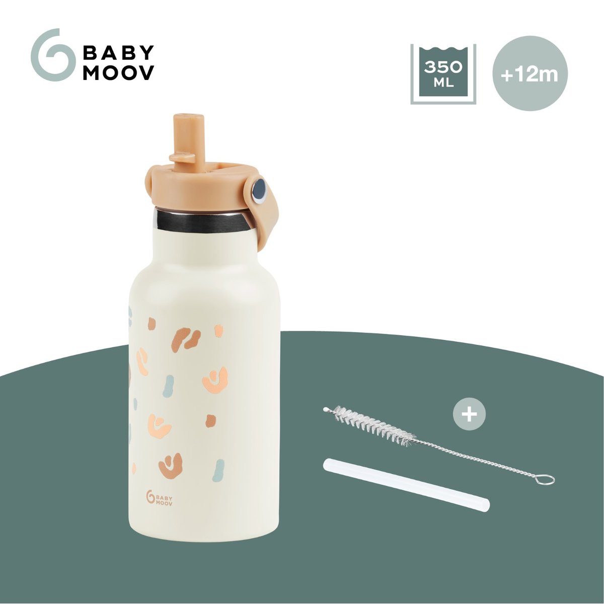 Gourde isotherme inox little explorer beige, BABYMOOV