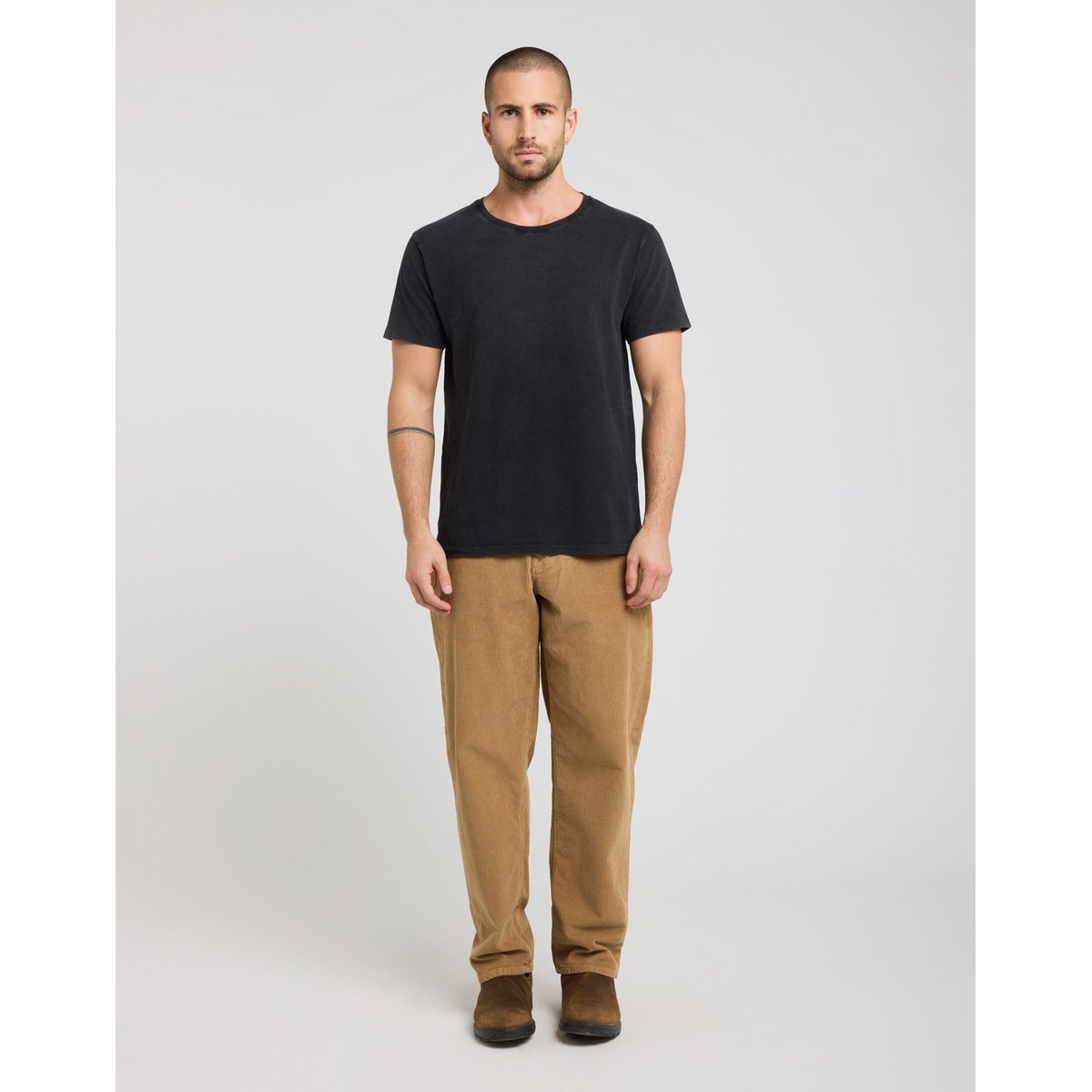 PANTALON MID LOOSE VELOURS ROYLATTE beige, PULLIN