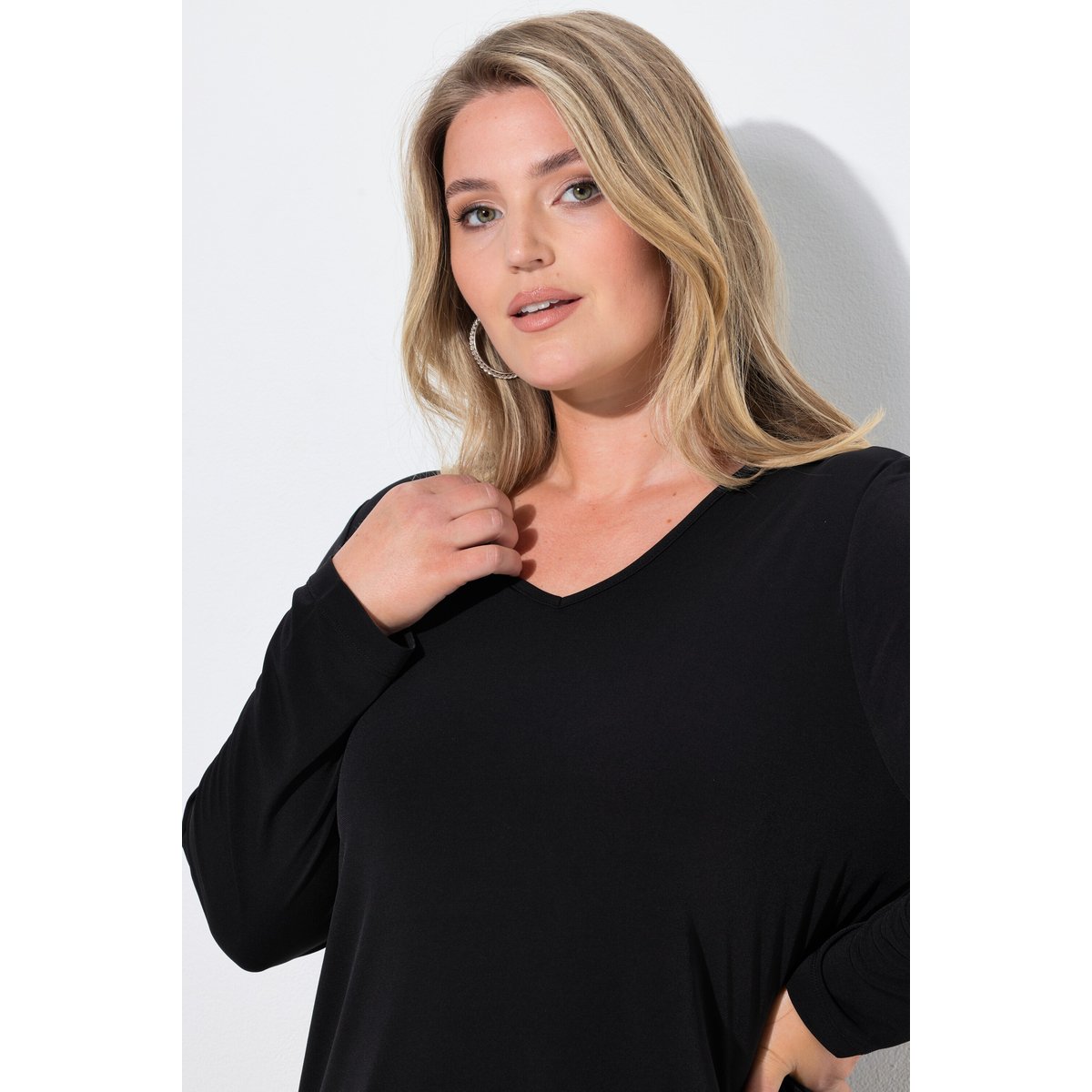 T-shirt long noir, ULLA POPKEN