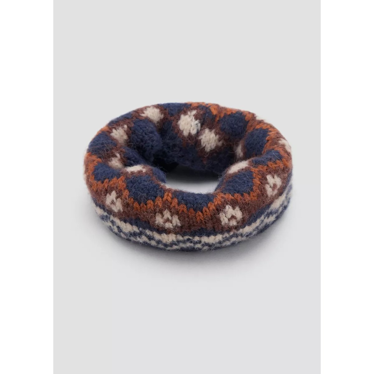 Écharpe en maille jacquard bleu marine, MANGO BABY