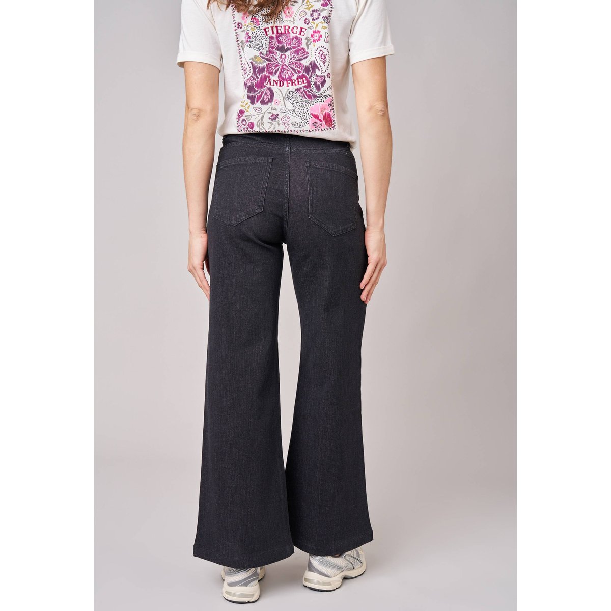 Jean wide leg femme ELDA black used, DEELUXE