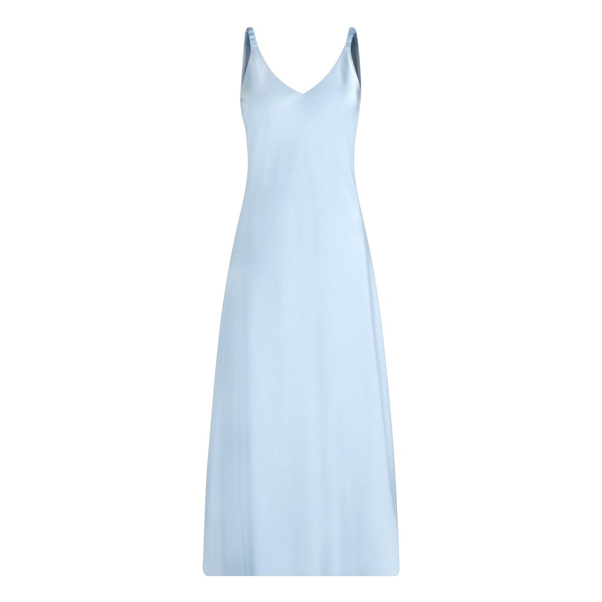 Robe de soirée à larges bretelles soft sky, VERA MONT
