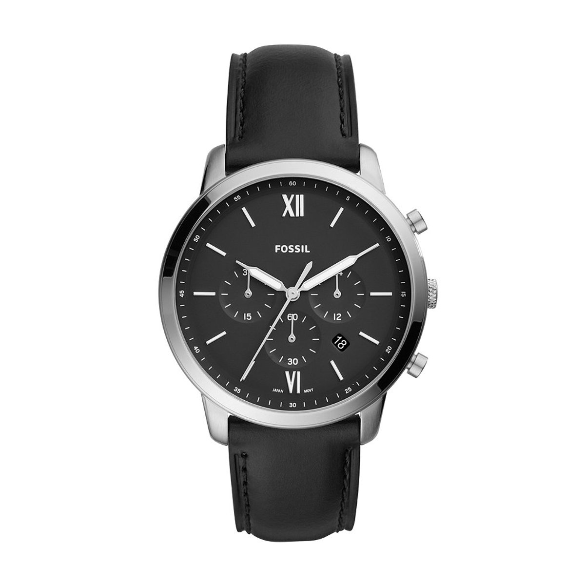 Montre Analogique  NEUTRA CHRONO argenté noir noir, FOSSIL