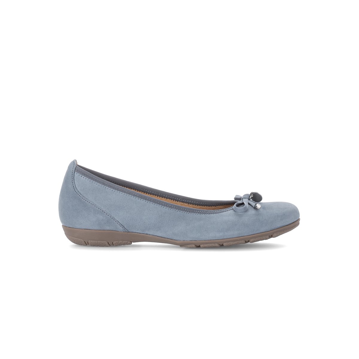 Ballerines en cuir à talon décroché bleu, GABOR