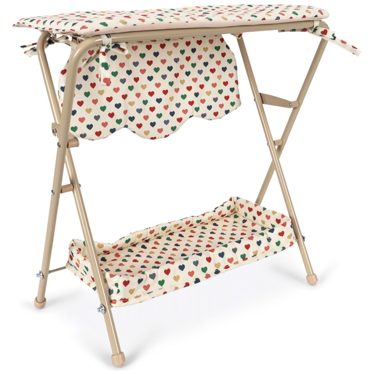 Table à langer pour poupée rouge, beige, vert, KONGES SLOJD