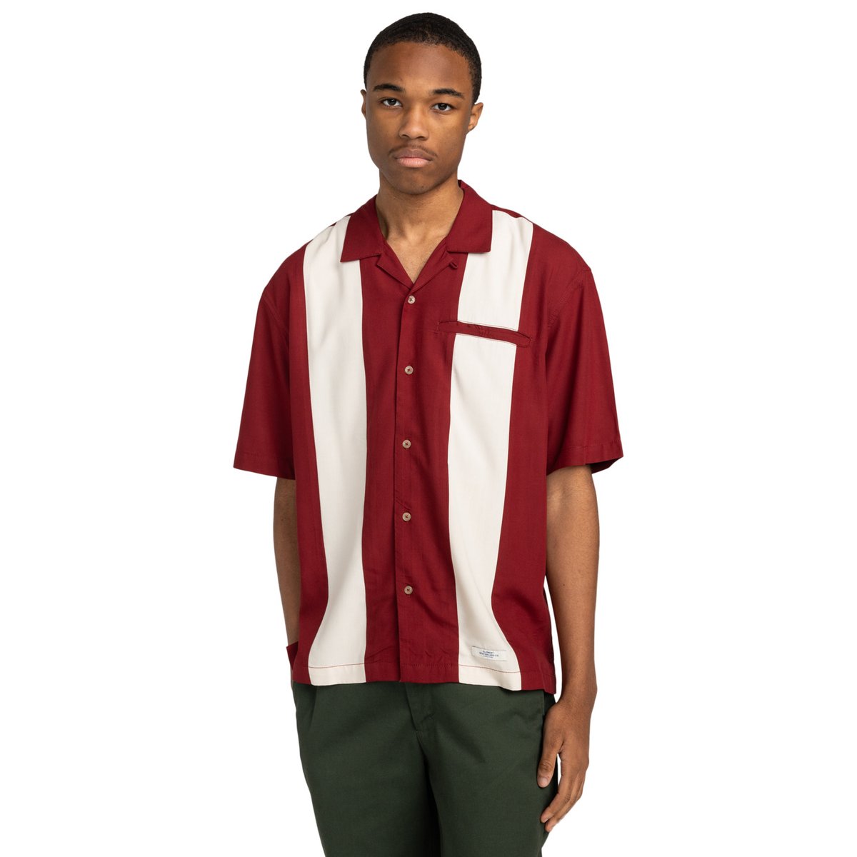 Chemise à manches courtes BOWLING rouge pomegranate/oat milk, ELEMENT