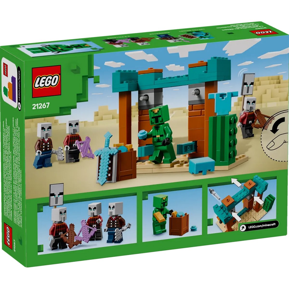 Set LEGO Minecraft - La patrouille d'Illageois du désert 21267 pour enfants de 7 ans et plus multicolore, LEGO